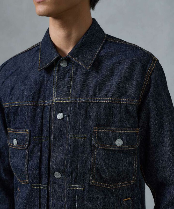 MXOT1104 13OZ SELVEDGE DENIM DOUBLE POCKET JACKET,INDIGO, medium image number 4