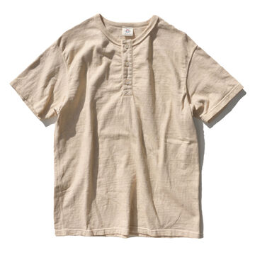 SJST-SC02 "Samurai Cotton Project" Henley Neck T-Shirt,KUROMAME, small image number 7