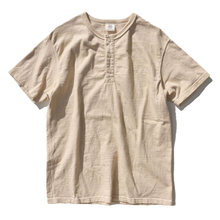 SJST-SC02 "Samurai Cotton Project" Henley Neck T-Shirt,KUROMAME, medium image number 7