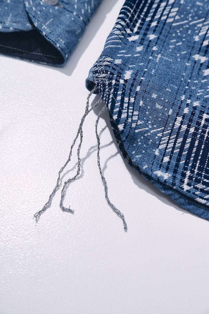SSS26-YBC Indigo-dyed Snow Ombre Check Pattern Work Shirt,, medium image number 4