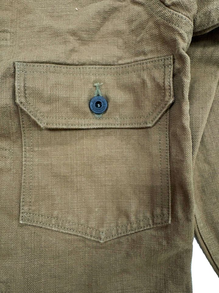 ONI01507L-HOX-BRK 13oz Sulfur dye Heavy Oxford Brown Khaki TypeⅠJacket,, medium image number 6