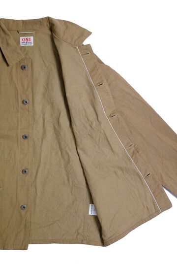 ONI03501-SVC 9.5oz Selvage Chino Coverall,KHAKI BEIGE, small image number 3