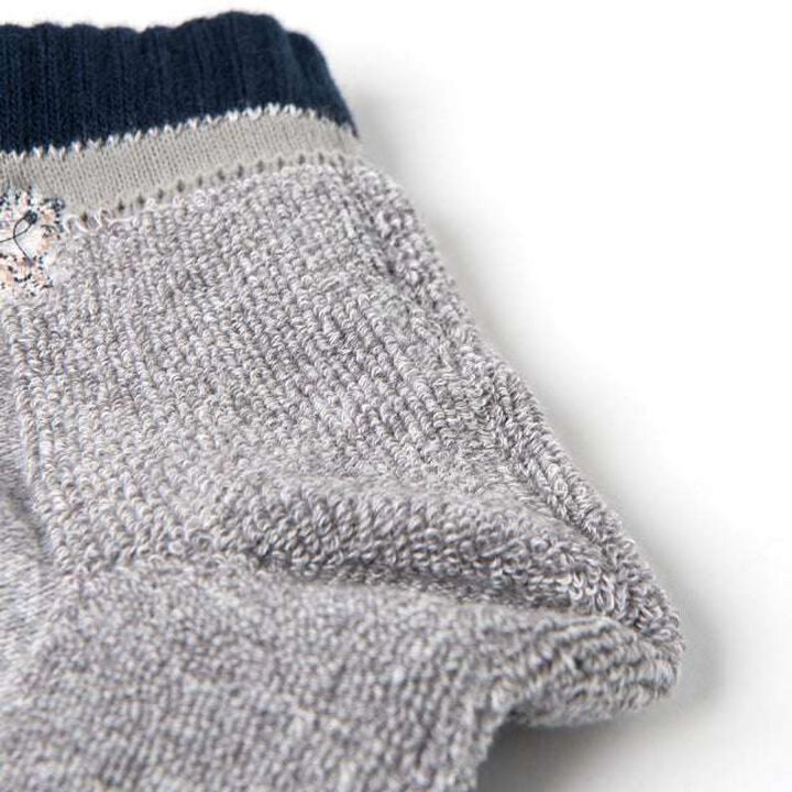 7306 Embroidery Middle Socks,WHITE, medium image number 1