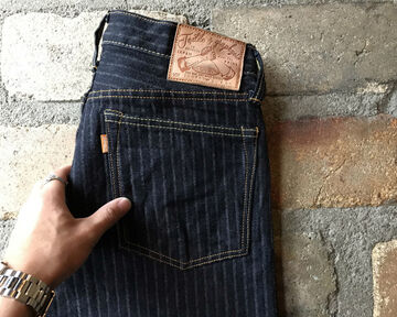 GZ-16ST-01OW 16oz Drop needle Herringbone jeans Straight(One washed)-One Washed-31,, small image number 8