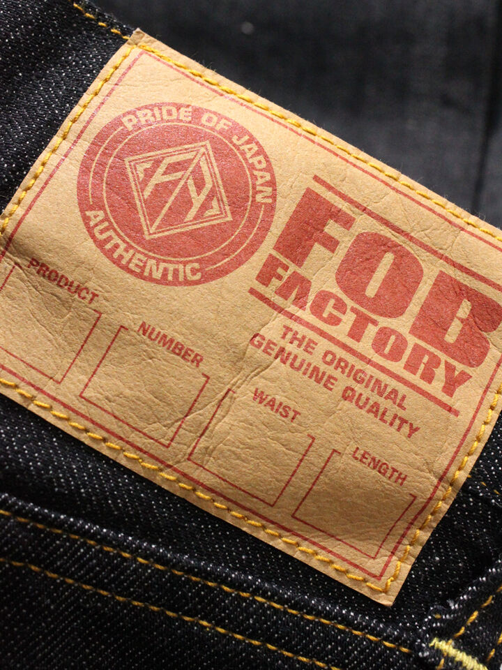 FOB Factory F1138 Stretch Tapered Slim Selvedge 12.5oz (BLACK),, medium image number 12