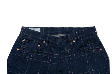 D1878 14oz Midare Kasuri Jeans Relax Tapered -One Wash-29,, small image number 9