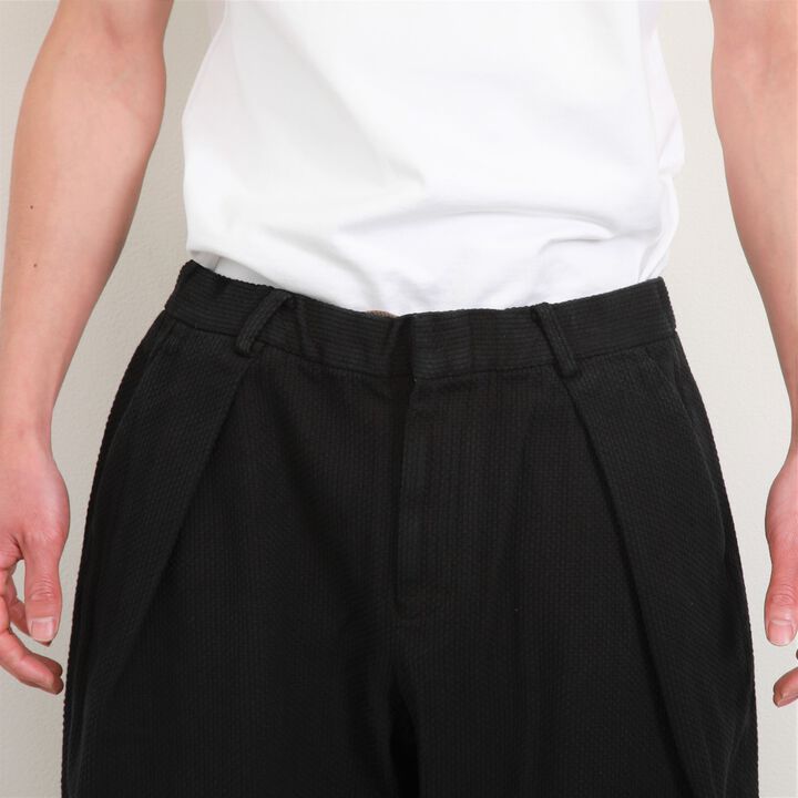 182PT02 Sashiko W-Tuck Pants（BLACK）-BLACK-L,BLACK, medium image number 3