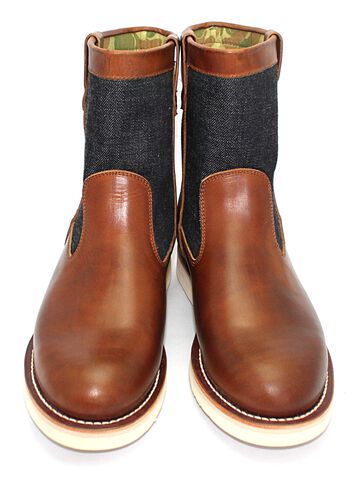MD-019 Momotaro Jeans Denim Farmer Boots (Brown),, small image number 3