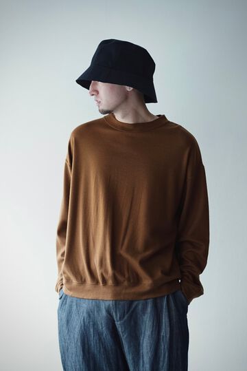 【CAPERTICA】Super140s Washable Wool / MN-Sweat（CAMEL）,CAMEL, small image number 1