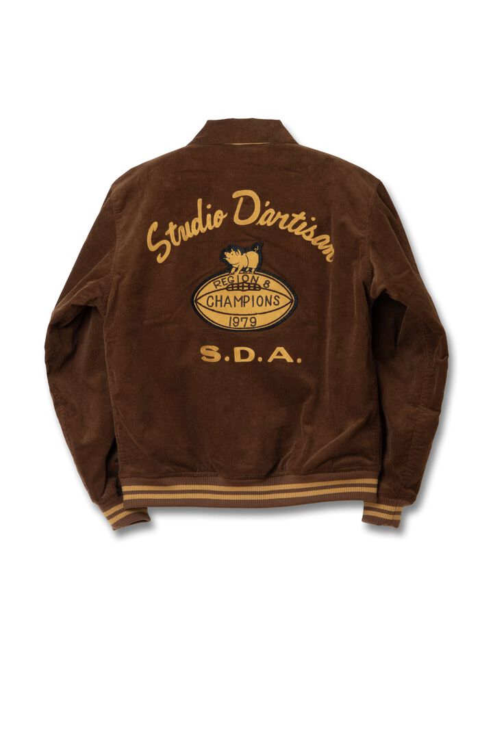 4626 Corduroy Stadium Jacket,BROWN, medium image number 1