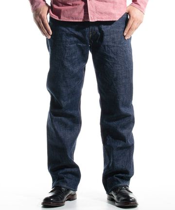 G003-MZ 14.7oz Copper Label Classic Wide Straight Zipper Fly Jeans-One Washed-28,, small image number 14