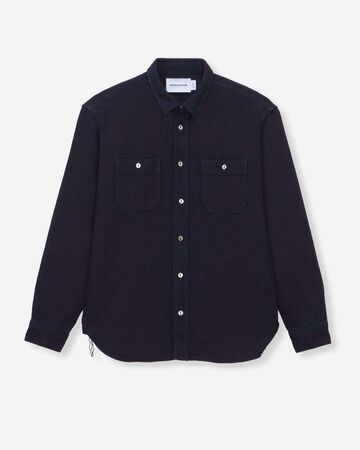 MXLS1036 TRIPLE STITCH LONG SLEEVE DOBBY SHIRT,INDIGO, small image number 4