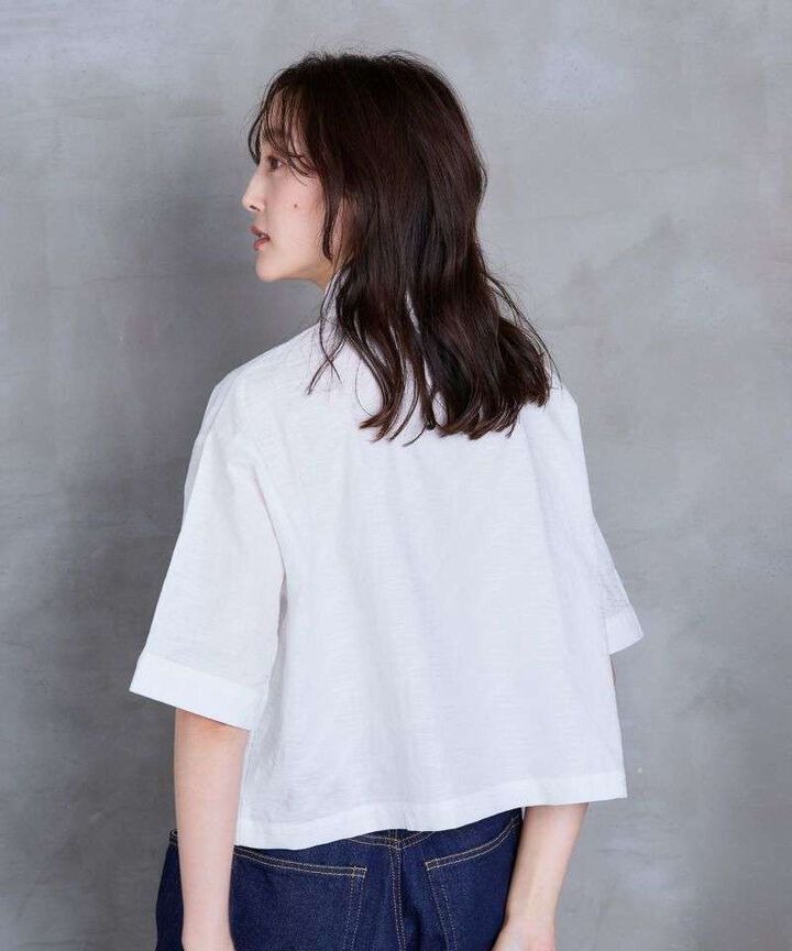 STSS0010 CALM SS OKKAKE SHIRT,WHITE, medium image number 2