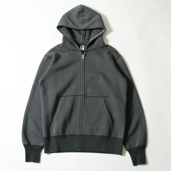 BARNS BR-3010 VINTAGE ZIP PARKA COZUN SWEAT MADE BY UNION SPECIAL-BLACK-M,BLACK, medium image number 0