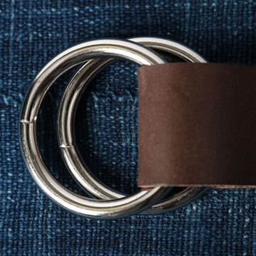 LE-4350 Himeji Leather Double Ring Belt,CHOCO, small image number 2