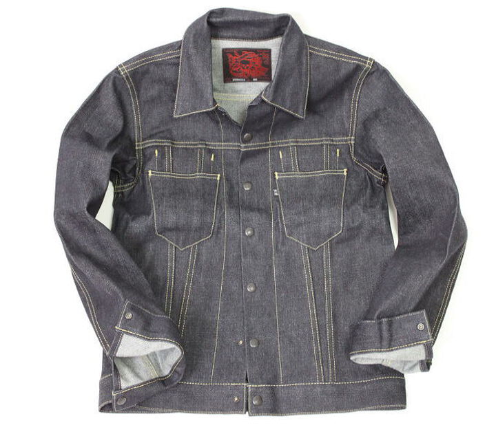 SJB666J 14.5oz ZERO REVERSIBLE SNAP ON JACKET - INDIGO -BA124_C04