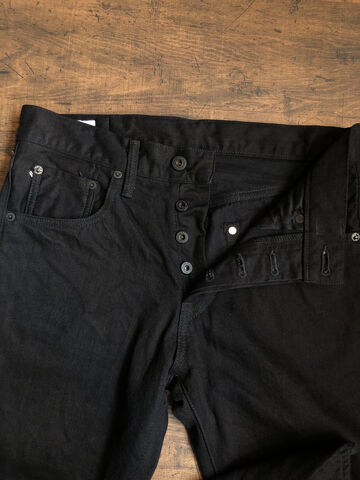 ONI566-13BK 13oz Jet Black Denim Semi Tight Straight,, small image number 5