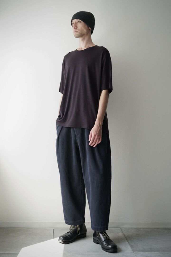 245PT08 Sashiko / W-Tuck Pants (SUMI+INDIGO),SUMI + INDIGO, medium image number 12