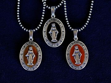 14AH-100 Mary Necklace -onyx-,, small image number 7
