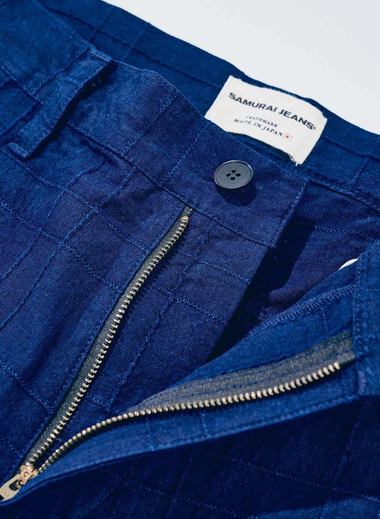 DENIMIO | SJAP26-ARS Indigo Sashiko Lattice Trousers