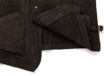 4605 Amami Mud Dyed Jacquard Vest,BROWN, small image number 7