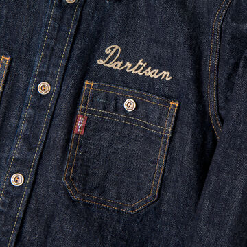 SP-060 14oz 40th embroidered denim shirt,, small image number 3