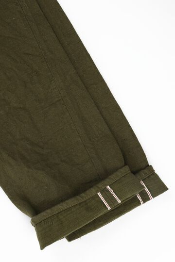 ONI-612-OLOL 12oz Olive warp and weft,  Selvedge Denim Relax Tapered-One Washed-29,, small image number 5