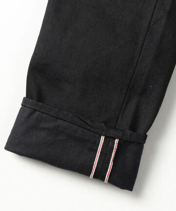 CIRCLE 14oz Zimbabwe x Australian cotton vintage Selvedge Black straight (One washed) J316,, small image number 7