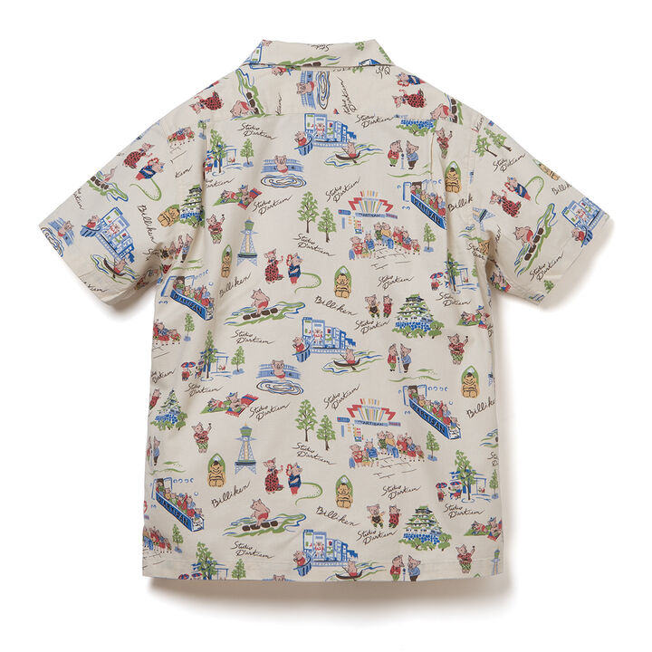 BILLI-003 Billiken Collab Aloha Shirts,NAVY, medium image number 1