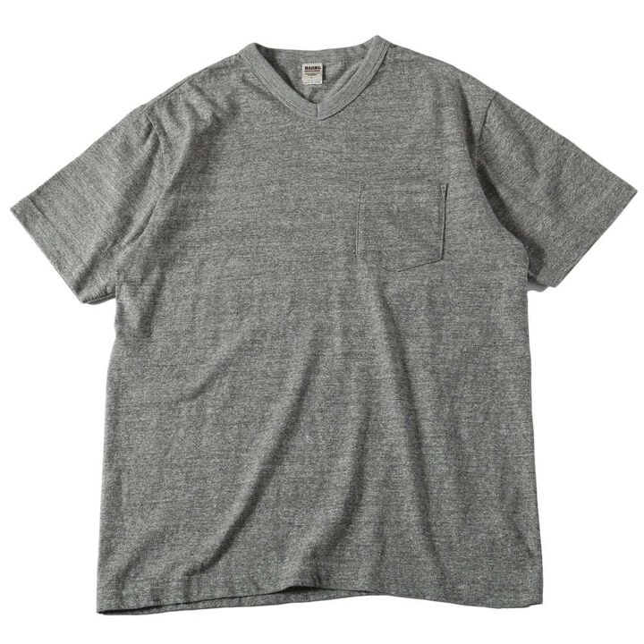 BR11001 Loop Wheel V Neck T-Shirt,WHITE, medium image number 3