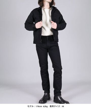 MXGJ1108 BLACK x BLACK DOUBLE POCKET JACKET,BLACK, small image number 8