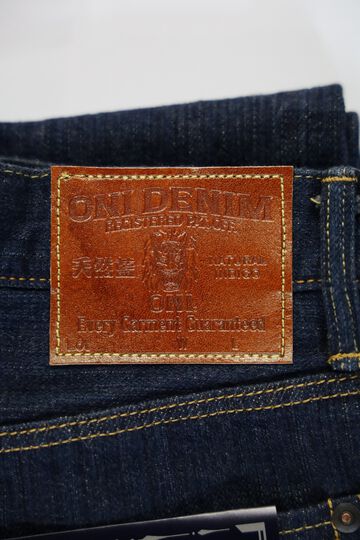 ONI-510-SHMKIWAMI-BE 16oz Natural Indigo Rope Dyed Denim Topping with Beige Semi-Handmade Straight-One Washed-29,, small image number 4