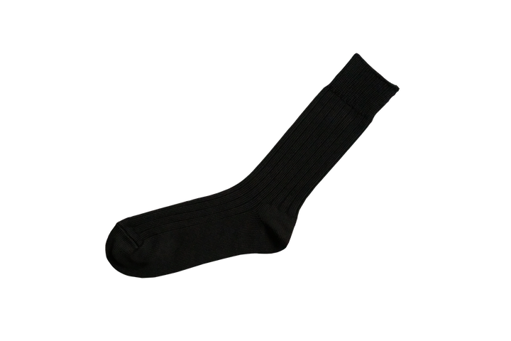 NK0127 Egyptian Cotton Rib Socks-BLACK-M,BLACK, medium image number 0