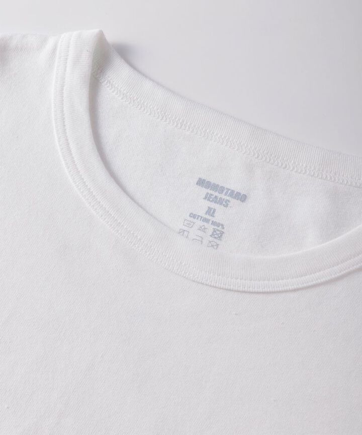 MZTS0003 ZIMBABWE COTTON DENIMPOCKET S/S T-SHIRTS,WHITE, medium image number 1