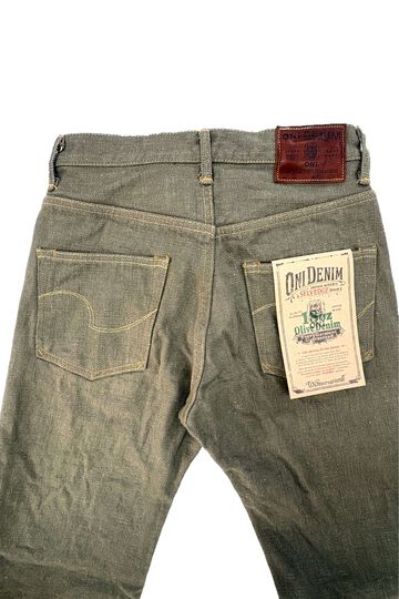 ONI266-OLD18 18oz Olive Denim Relax Straight,, small image number 2