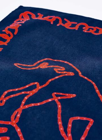 SJ-BANDANA-03 "Horse" Pattern COTTON BANDANA,NAVY, small image number 2