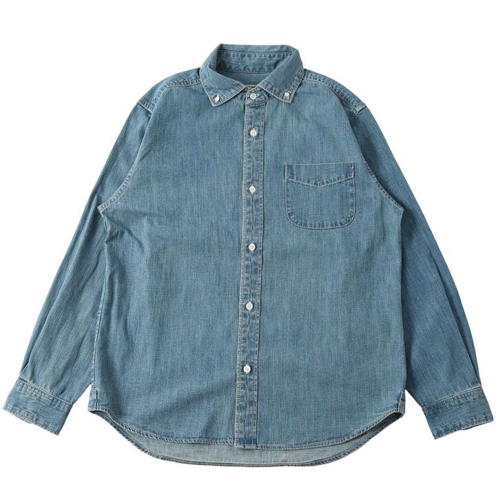 BR-25338 8oz DENIM WIDE SPREAD Collar BD L/S Shirt,BLACK, medium image number 4