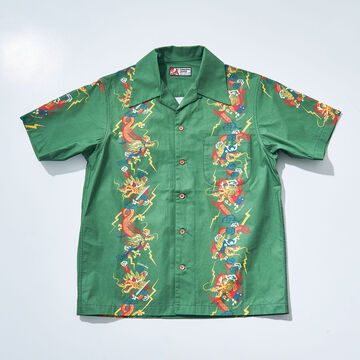 SSA24-01 Dragon Hawaiian Shirt,BLACK, small image number 5