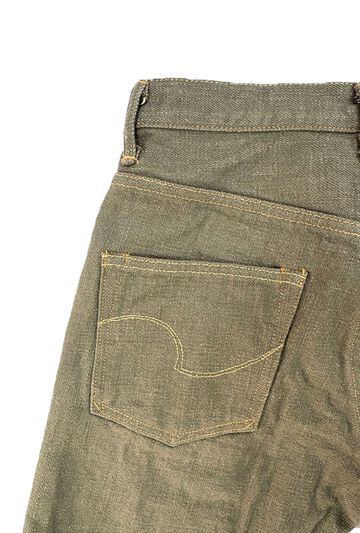 ONI266-OLD18 18oz Olive Denim Relax Straight,, small image number 4