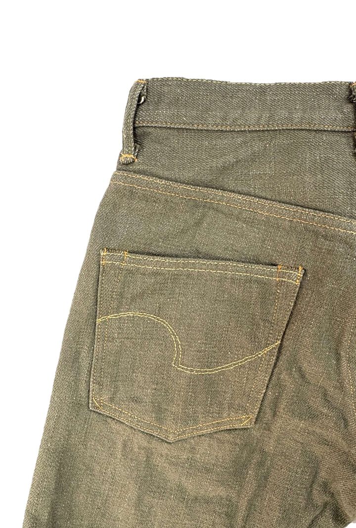 ONI266-OLD18 18oz Olive Denim Relax Straight,, medium image number 4