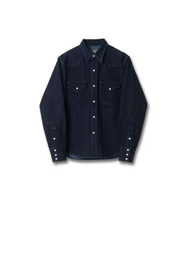 【Pre-Order】D5744 12oz KYOTO AQUA INDIGO Western Denim Shirts,, small image number 0