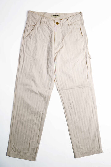 F0485  HERRINGBONE PAINTER PANTS (66 ECRU) WIDE TAPERED,, small image number 1