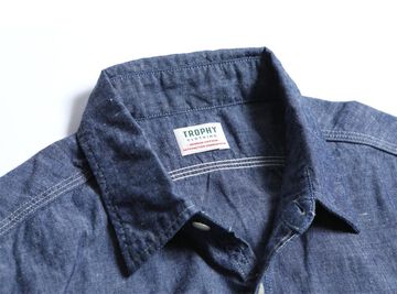 TR-SH05 Harvest Chambray short sleeve Shirt-INDIGO-XL,INDIGO, small image number 3