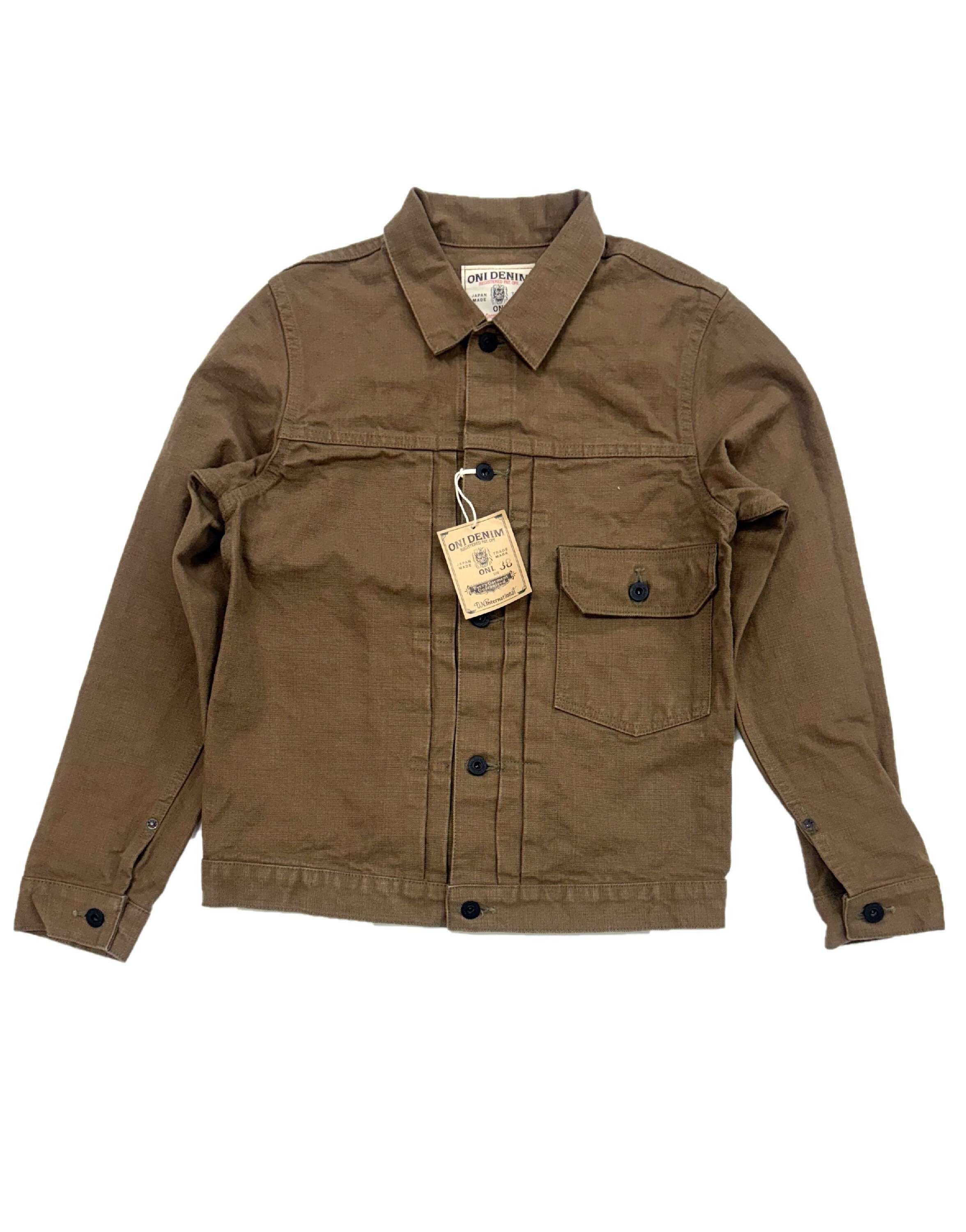 DENIMIO | ONI01507L-HOX-BRK 13oz Sulfur dye Heavy Oxford Brown