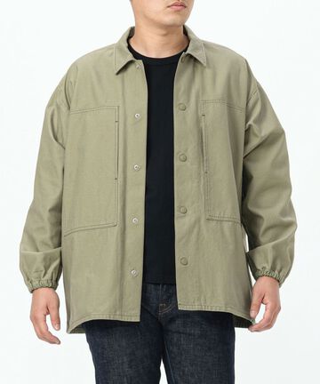 JJK1000M31 M43 VAT DYE BACK SATIN JACKET-OLIVE-XL,OLIVE, small image number 6