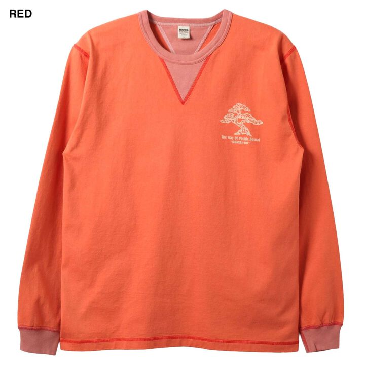 BR-26359 COZUN "BONSAI" LONG SLEEVE GUSSET-T (7COLORS),RED, medium image number 1