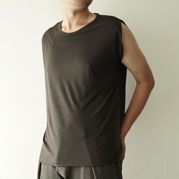 【CAPERTICA】CAP706CS29 Washable Wool Tank Top-EBONY-1,EBONY, small image number 16