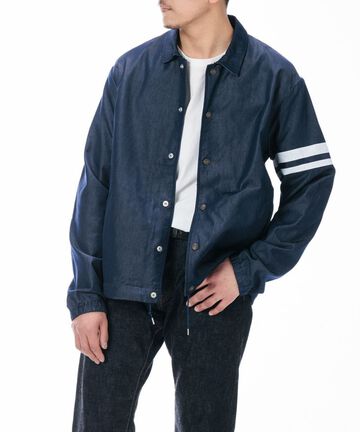MJK0010M31 GTB NYLON DENIM COACH JACKET-NAVY-S,NAVY, small image number 11