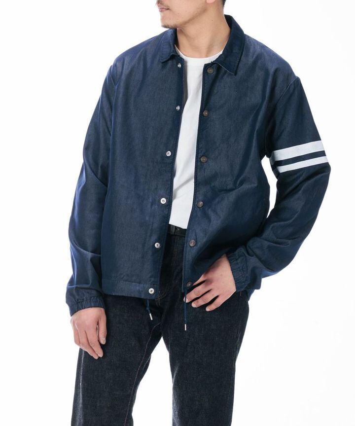 MJK0010M31 GTB NYLON DENIM COACH JACKET-NAVY-S,NAVY, medium image number 11