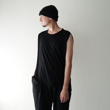 【CAPERTICA】CAP706CS29 Washable Wool Tank Top-BLACK-2,BLACK, small image number 0